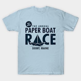 The Annual Paper Boat Race Funny 80's Horror Movie Retro Poster T-Shirt